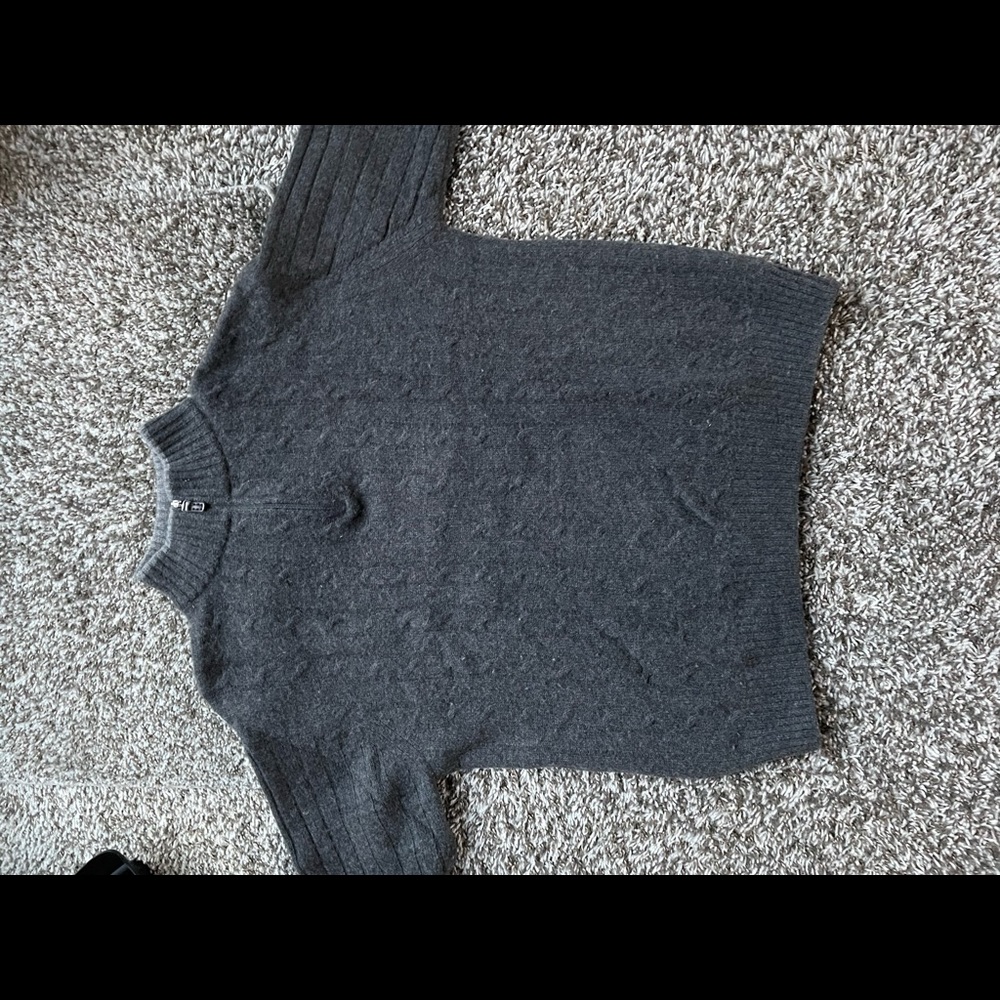 Daniele Blasi Grey 1/4 zip pullover sweater Medium